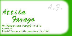 attila farago business card